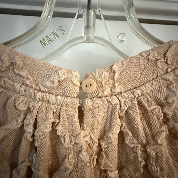 Women's Tan Textured Top - Picture 5 of 5